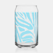 Blue Zebra Pattern Blikvorm Glas (Voorkant)