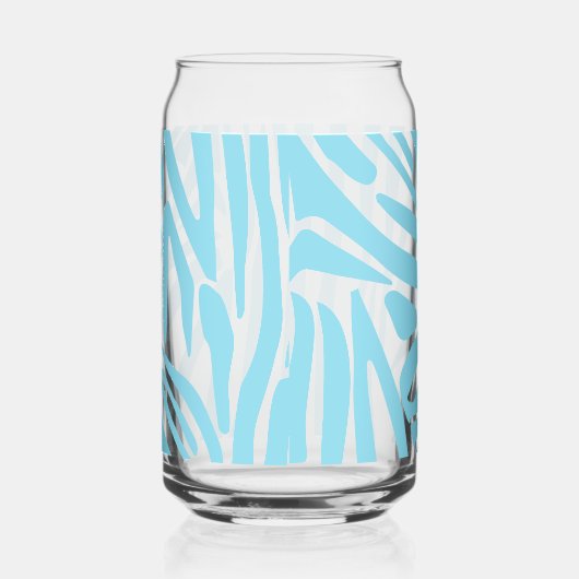 Blue Zebra Pattern Blikvorm Glas (Rechts)