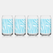 Blue Zebra Pattern Blikvorm Glas (Rechts)