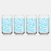 Blue Zebra Pattern Blikvorm Glas (Voorkant)