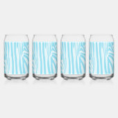 Blue Zebra Pattern Blikvorm Glas (Links)