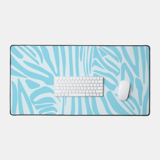 Blue Zebra Pattern Bureaumat (Keyboard & Muis)