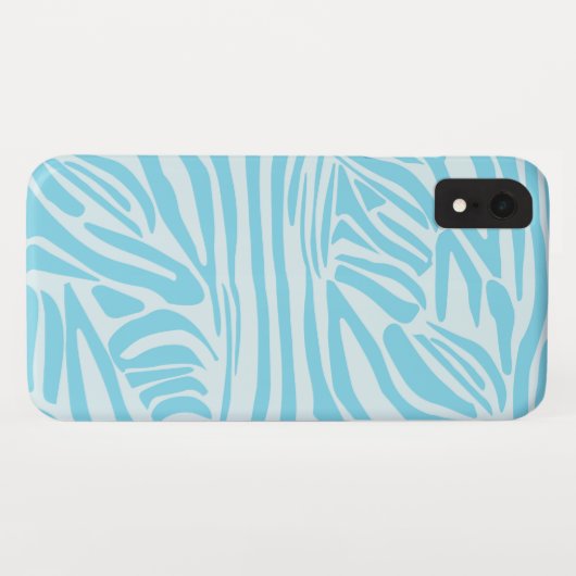 Blue Zebra Pattern Case-Mate iPhone Case (Achterkant (horizontaal))