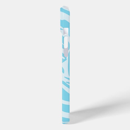 Blue Zebra Pattern Case-Mate iPhone Case (Achterkant / Links)
