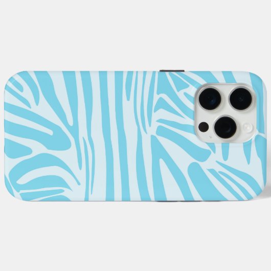 Blue Zebra Pattern Case-Mate iPhone Case (Achterkant (horizontaal))