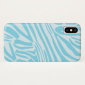 Blue Zebra Pattern Case-Mate iPhone Case (Achterkant (horizontaal))