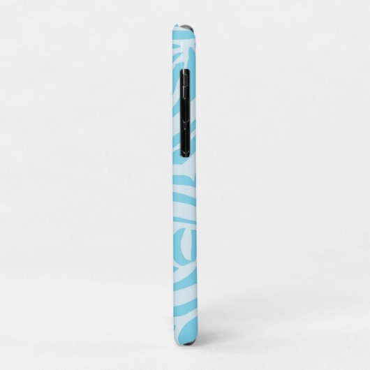 Blue Zebra Pattern Case-Mate iPhone Case (Achterkant/links)