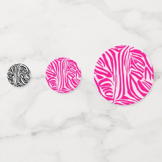 Blue Zebra Pattern Confetti (Voorkanten)