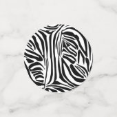 Blue Zebra Pattern Confetti (Kleine voorkant)