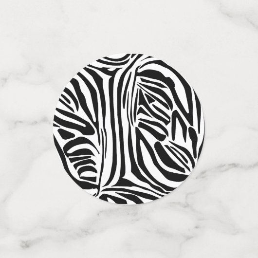 Blue Zebra Pattern Confetti (Kleine voorkant)