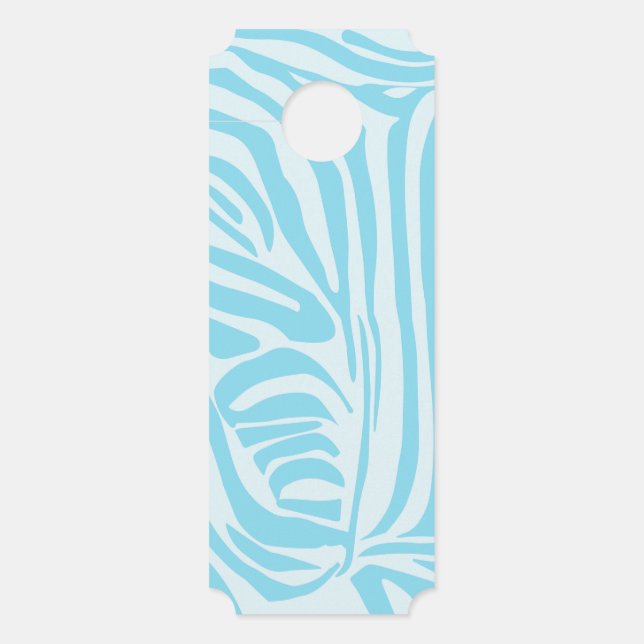 Blue Zebra Pattern Deurhanger (Voorkant)