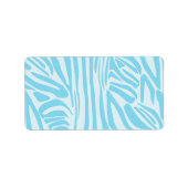 Blue Zebra Pattern Etiket (Voorkant)