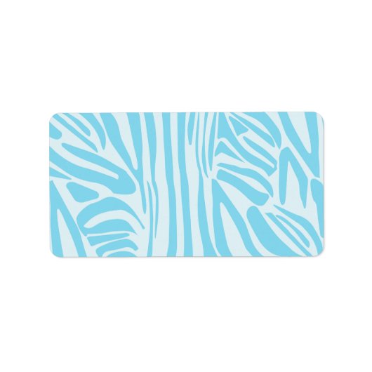 Blue Zebra Pattern Etiket (Voorkant)