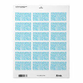 Blue Zebra Pattern Etiket (Full Sheet)