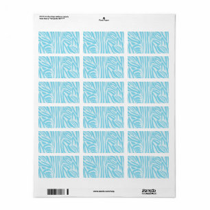 Blue Zebra Pattern Etiket