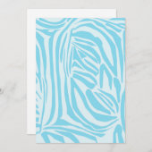 Blue Zebra Pattern Feestdagenkaart (Voorkant / Achterkant)