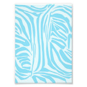 Blue Zebra Pattern Foto Afdruk (Voorkant)