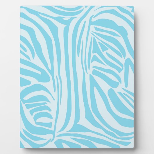 Blue Zebra Pattern Fotoplaat (Voorkant)