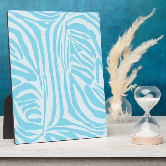 Blue Zebra Pattern Fotoplaat (Zijkant)