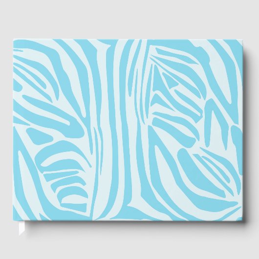 Blue Zebra Pattern Gastenboek (Voorkant)