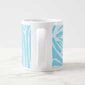 Blue Zebra Pattern Grote Koffiekop (Achterkant)