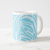 Blue Zebra Pattern Grote Koffiekop (Voorkant rechts)