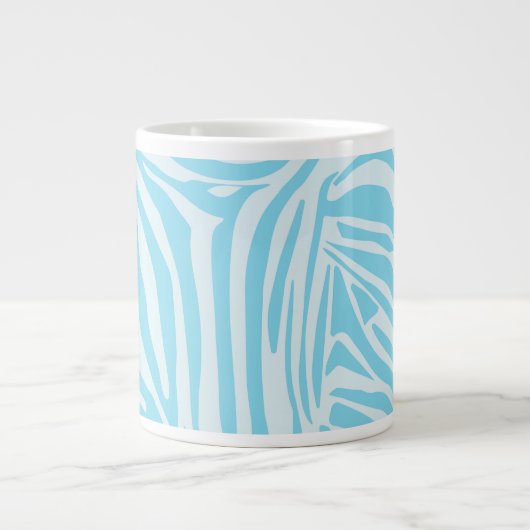 Blue Zebra Pattern Grote Koffiekop (Voorkant)