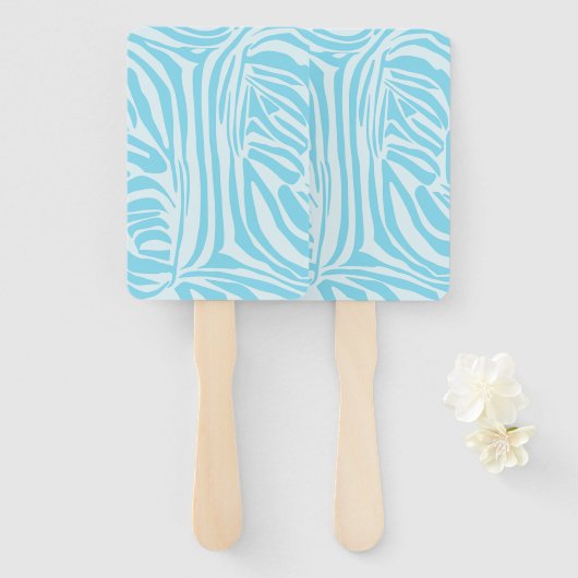 Blue Zebra Pattern Handwaaier (Voorkant en achterkant)