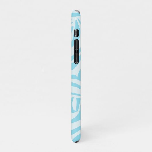 Blue Zebra Pattern iPhone Hoesje (Linkerkant)