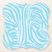 Blue Zebra Pattern Kartonnen Onderzetters (Voorkant)