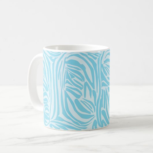 Blue Zebra Pattern Koffiemok (Voorkant links)