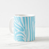Blue Zebra Pattern Koffiemok (Voorkant links)