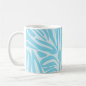 Blue Zebra Pattern Koffiemok (Links)