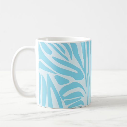 Blue Zebra Pattern Koffiemok (Links)