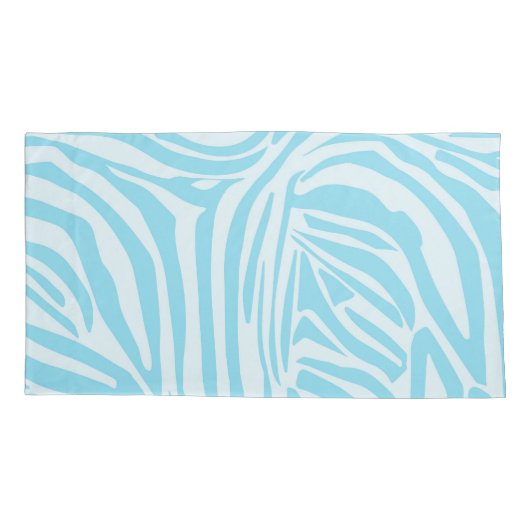 Blue Zebra Pattern Kussensloop (Achterkant)