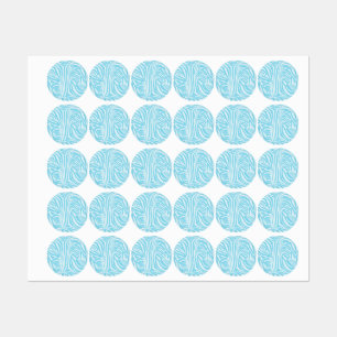 Blue Zebra Pattern Labels