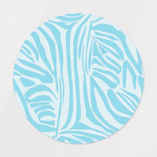 Blue Zebra Pattern Labels (Design 1)