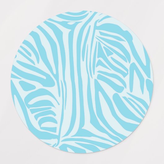 Blue Zebra Pattern Labels (Design 2)