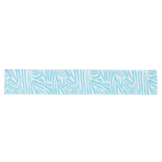 Blue Zebra Pattern Lange Tafelloper (Horizontaal)