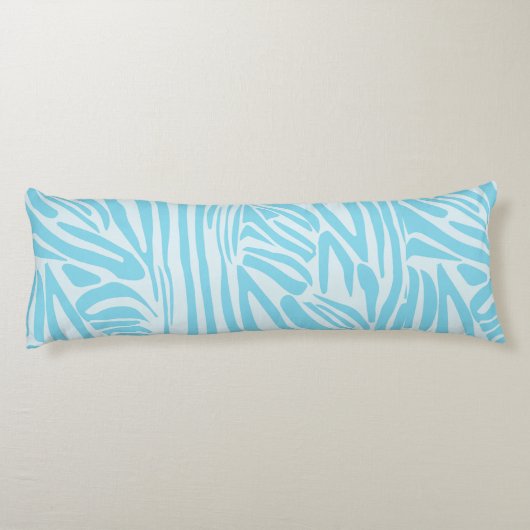 Blue Zebra Pattern Lichaamskussen (Achterkant)