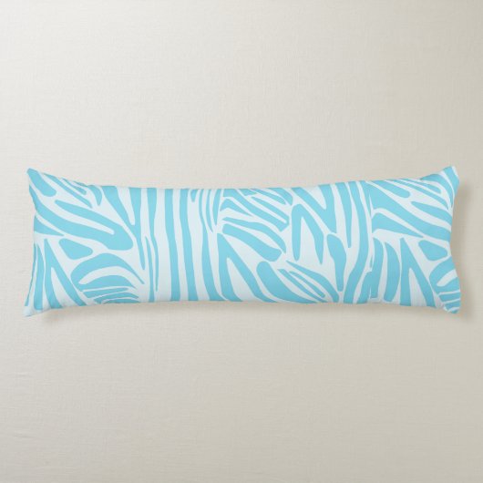 Blue Zebra Pattern Lichaamskussen (Voorkant)