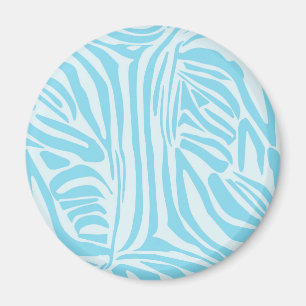 Blue Zebra Pattern Magneet