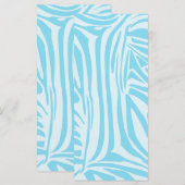 Blue Zebra Pattern Menu (Voorkant / Achterkant)