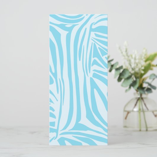 Blue Zebra Pattern Menu (Staand voorkant)
