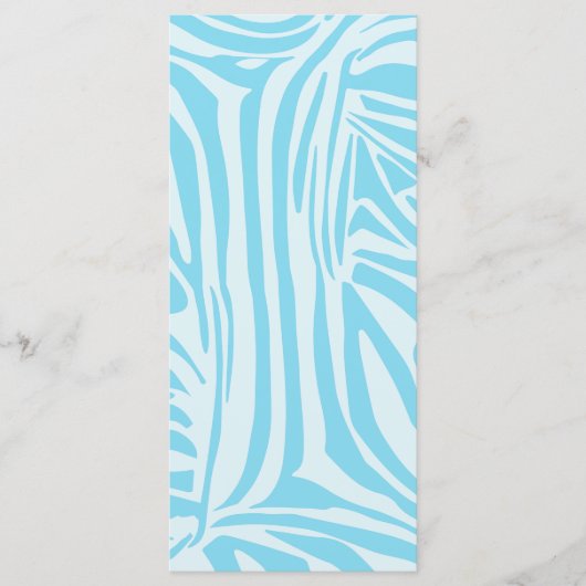 Blue Zebra Pattern Menu (Voorkant)
