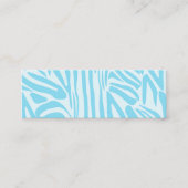 Blue Zebra Pattern Mini Visitekaartje (Voorkant)
