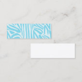 Blue Zebra Pattern Mini Visitekaartje (Voorkant / Achterkant)