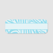 Blue Zebra Pattern Naamplaatje (Voorkant)