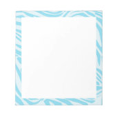 Blue Zebra Pattern Notitieblok (Voorkant)