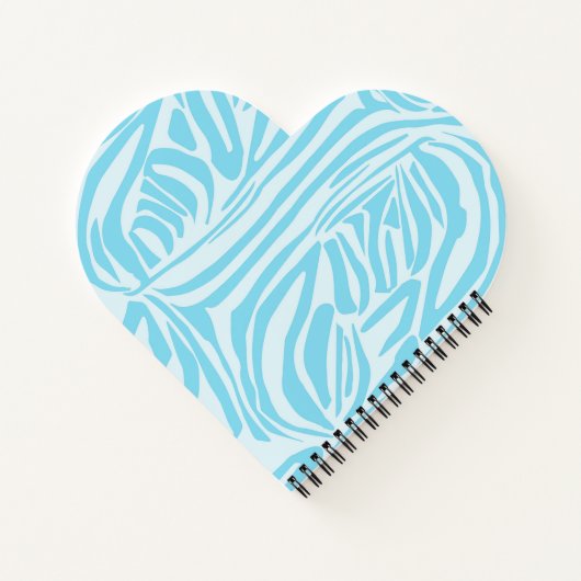 Blue Zebra Pattern Notitieboek (Achterkant)